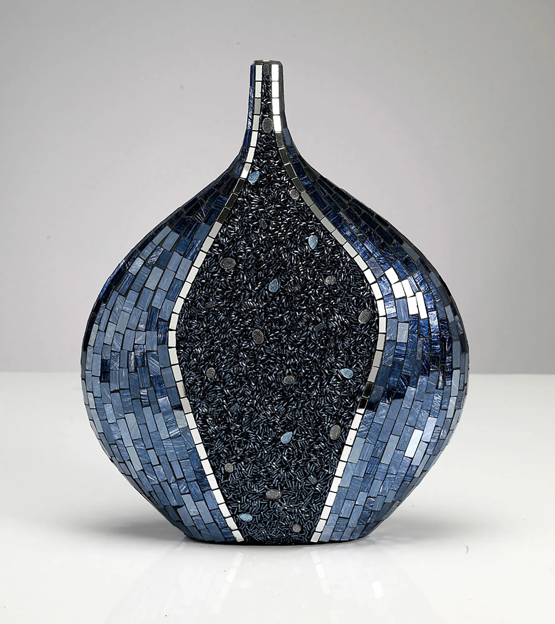Sapphire Mosaic Art Glassware Diyas Home Vases